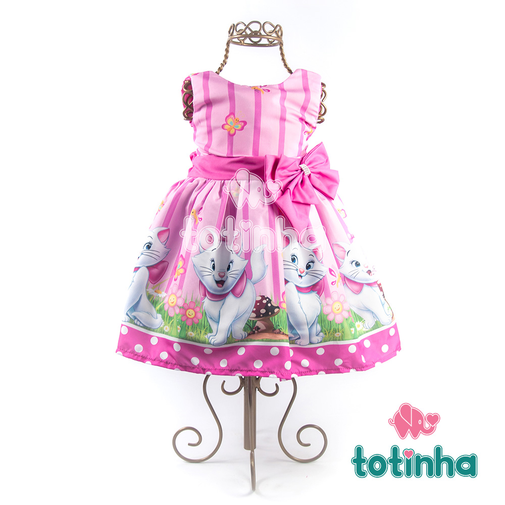 Vestido Princesinha Sofia Chuva de Flores - Totinha